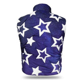 Back view of the Ladies Starlight Textile Cropped Vest, highlighting the single large back panel and the clean, minimal design.