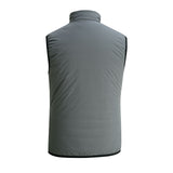 Back view of the dual vest featuring a single large back panel with a clean, smooth design and reversible wearability.